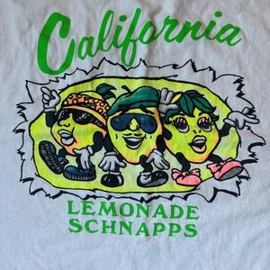 Vintage Lemonade Schnapps California Graphic‎ T Signal Mega Tee Shirt Size L